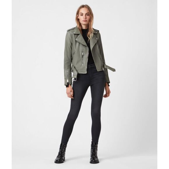 AllSaints BALFERN LEATHER BIKER JACKET - Picture 5 of 14